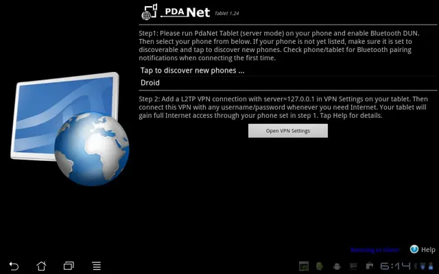 PdaNet Tablet android App screenshot 1